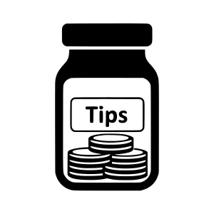 Jar of Tips - Coin Illustration