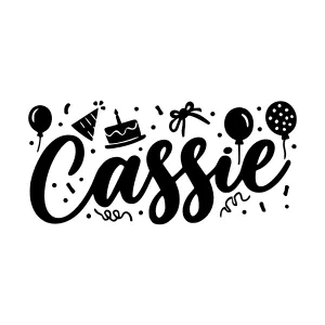 Birthday Celebration Lettering with Balloons