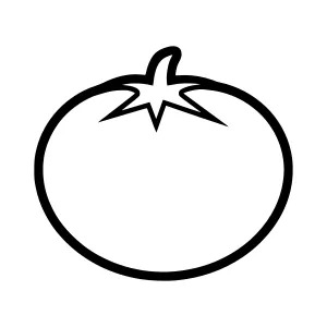 Tomato Outline Icon - Simple Vector Illustration