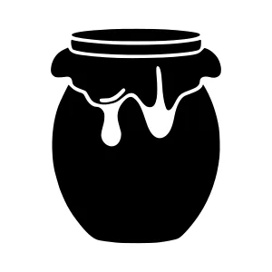 Honey Jar Silhouette Icon