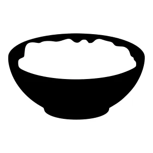 Bowl Silhouette Icon - Minimalist Design