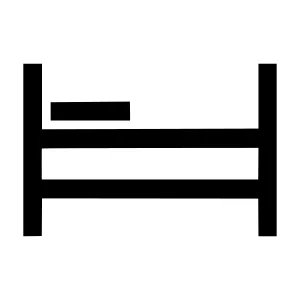 Simple Bed Outline Icon