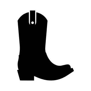 Silhouette Cowboy Boot Icon