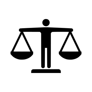 Balance Scale Icon - Vector Illustration