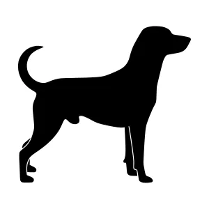 Silhouette Dog - Black Animal Vector Graphic