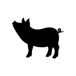 Pig Silhouette Vector Illustration