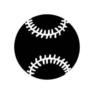 Baseball Ball Silhouette Icon