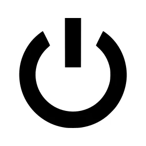 Power Button Icon - Minimalist Vector Design