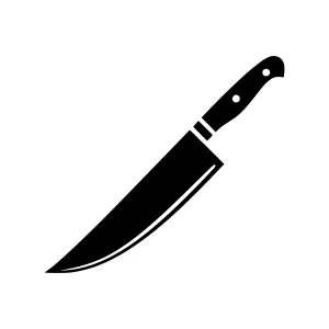 Black Knife Icon - Simple Vector Illustration