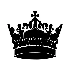 Black Crown Silhouette Vector Illustration