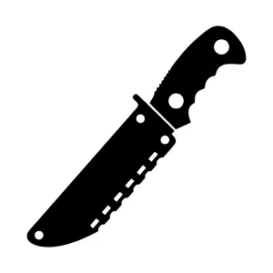 Black Knife Icon - Vector Illustration