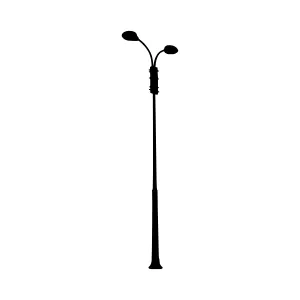 Street Lamp Silhouette - Minimalist Black & White
