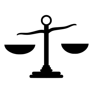 Scales of Justice Icon - Vector Illustration