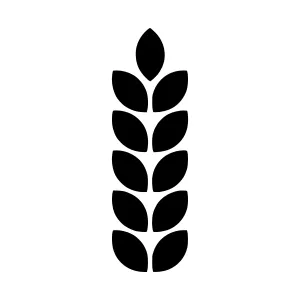 Wheat Sprout Icon - Minimalist Vector Illustration