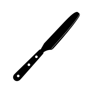 Black Knife Silhouette Vector Icon