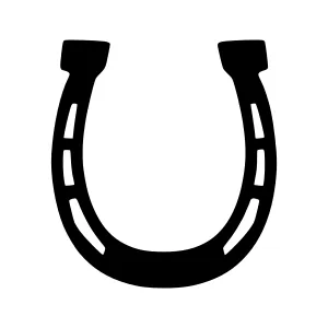 Black Silhouette Horseshoe Icon