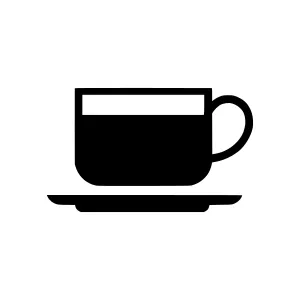 Coffee Cup Icon - Simple Line Art