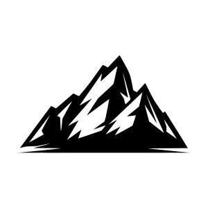 Black Mountain Silhouette Vector Graphic