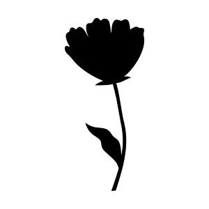 Black Flower Silhouette Vector