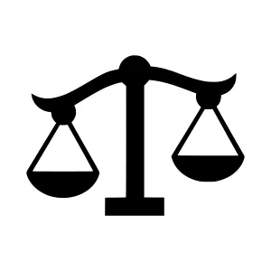 Scales of Justice Icon - Vector Illustration