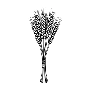 Wheat Bundle Illustration - Vintage Style