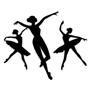 Ballet Silhouettes - Black Dance Figures