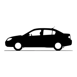 Black Car Silhouette Vector Illustration