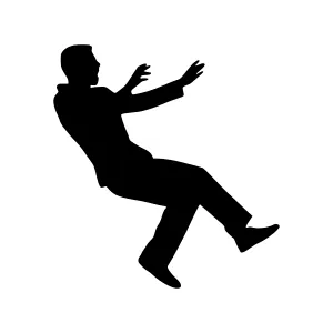 Falling Businessman Silhouette