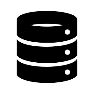 Database Icon - Stacked Cylinder Design