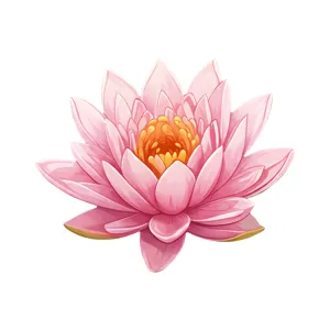 Pink Lotus Flower Illustration - Vector Graphic