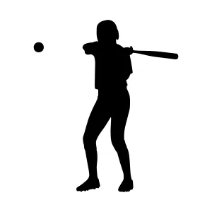 Baseball Silhouette - Player at Bat
