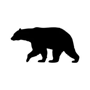 Black Bear Silhouette Vector Graphic