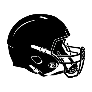 Black Football Helmet Silhouette