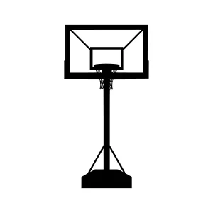 Basketball Hoop Line Art Icon