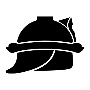 Silhouette Construction Helmet Icon