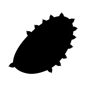Black Silhouette Cactus Vector Graphic