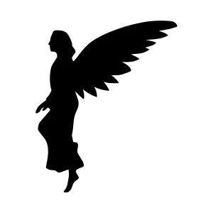 Silhouette Angel Wings - Minimalist Design