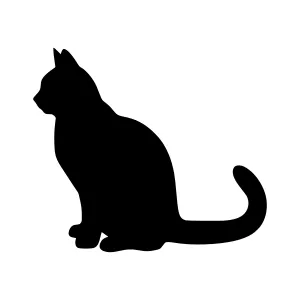 Black Cat Silhouette Vector Illustration