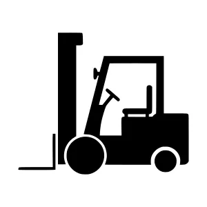 Forklift Icon - Black Silhouette