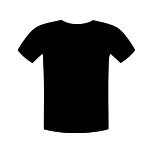 Black T-Shirt Icon - Vector Illustration
