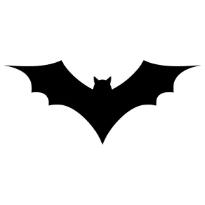 Black Bat Silhouette Vector Icon