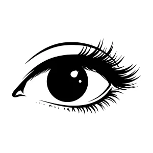 Black Eye Illustration - Minimalist Graphic