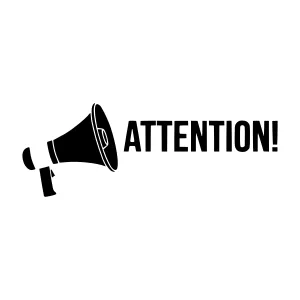Attention Megaphone Icon - Vector Illustration