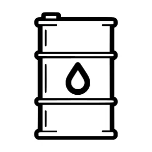 Oil Drum Icon - Line Art Illustration