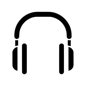 Headphones Icon - Simple Line Art