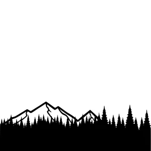 Mountain Silhouette Landscape Graphic