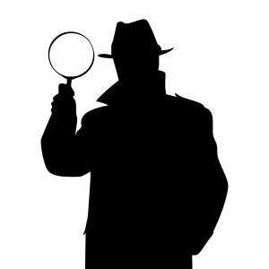 Silhouette Detective - Magnifying Glass