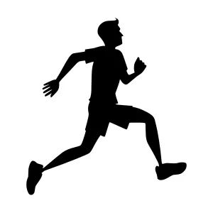 Silhouette Runner - Athletic Vector Illustration