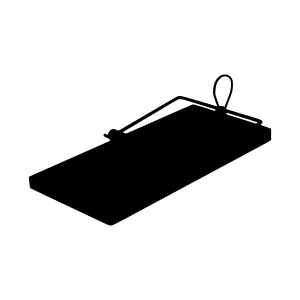 Black Mouse Trap Silhouette Vector