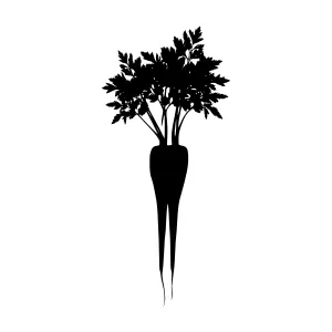 Minimalist Carrot Silhouette Vector Illustration